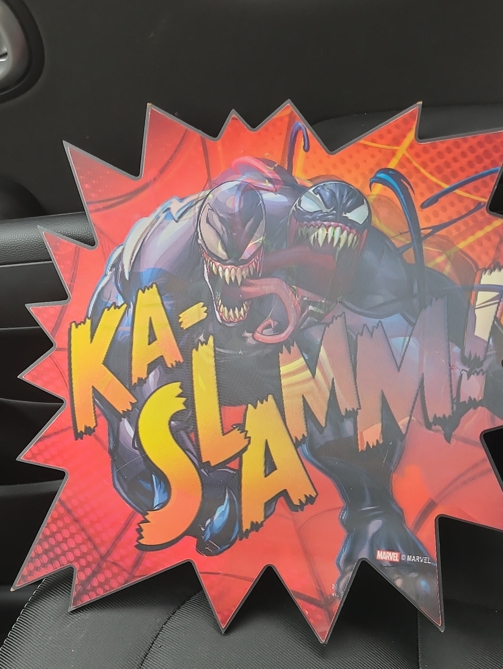 Marvel Venom Red and Yellow Comic Blast Party Sign